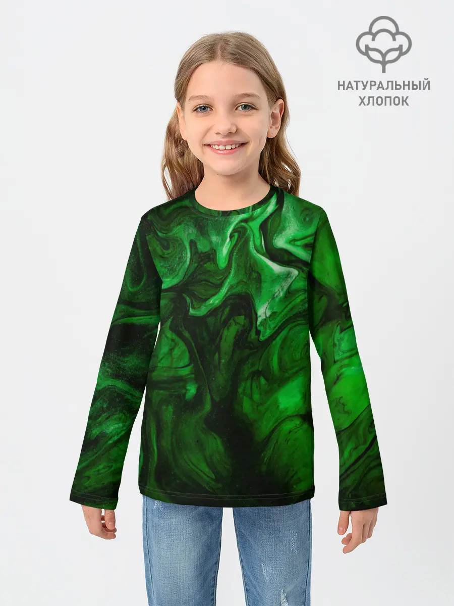 Детский лонгслив / Кислотные разводы