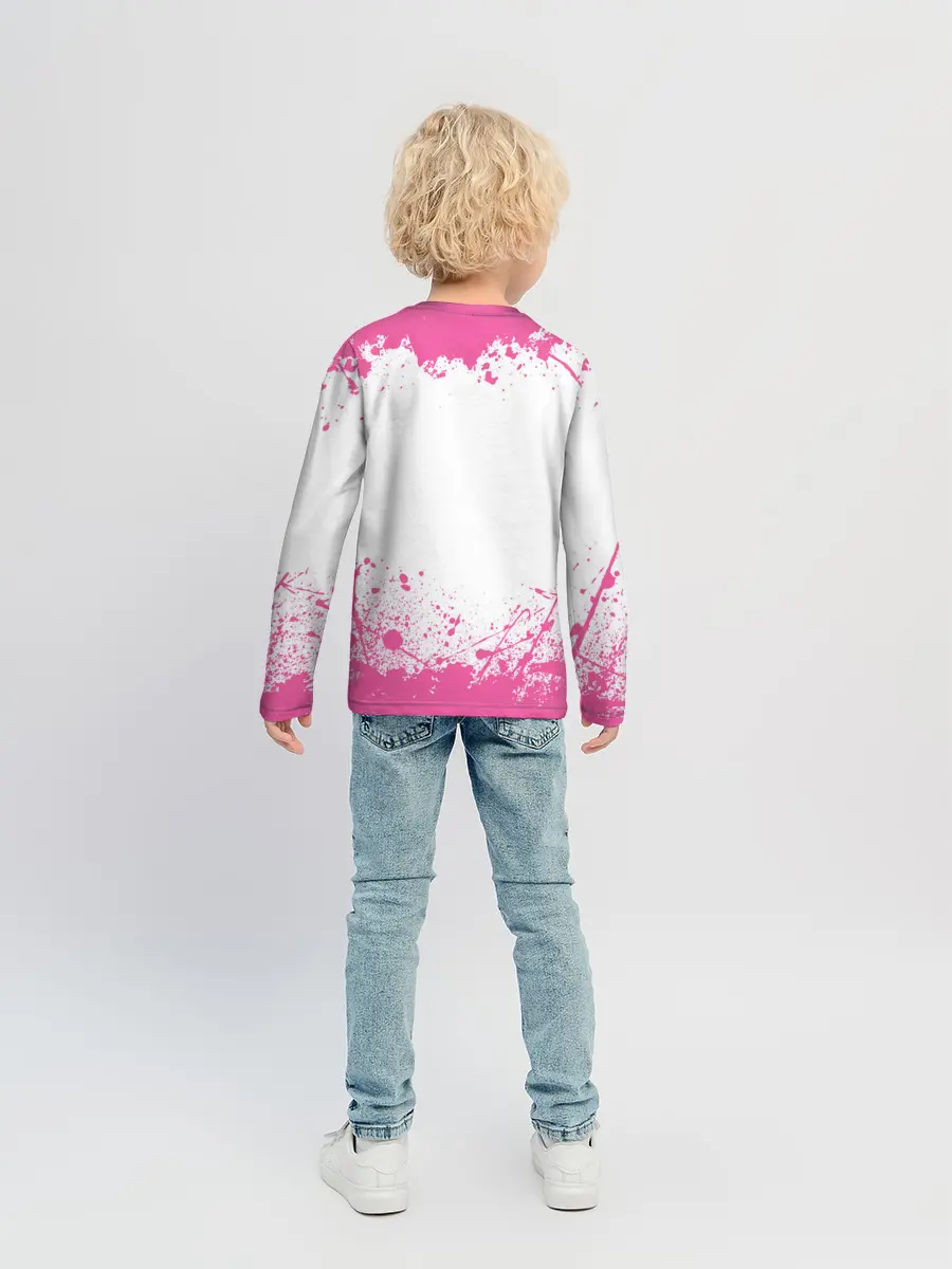 Детский лонгслив / Девушки и танки | Pink