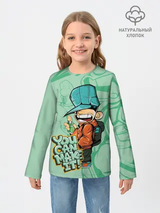 Детский лонгслив / Люблю граффити