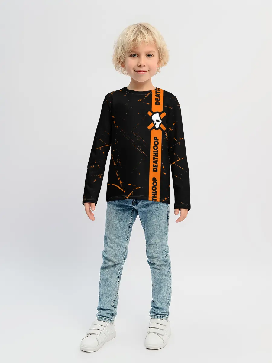 Детский лонгслив / Deathloop - Grunge