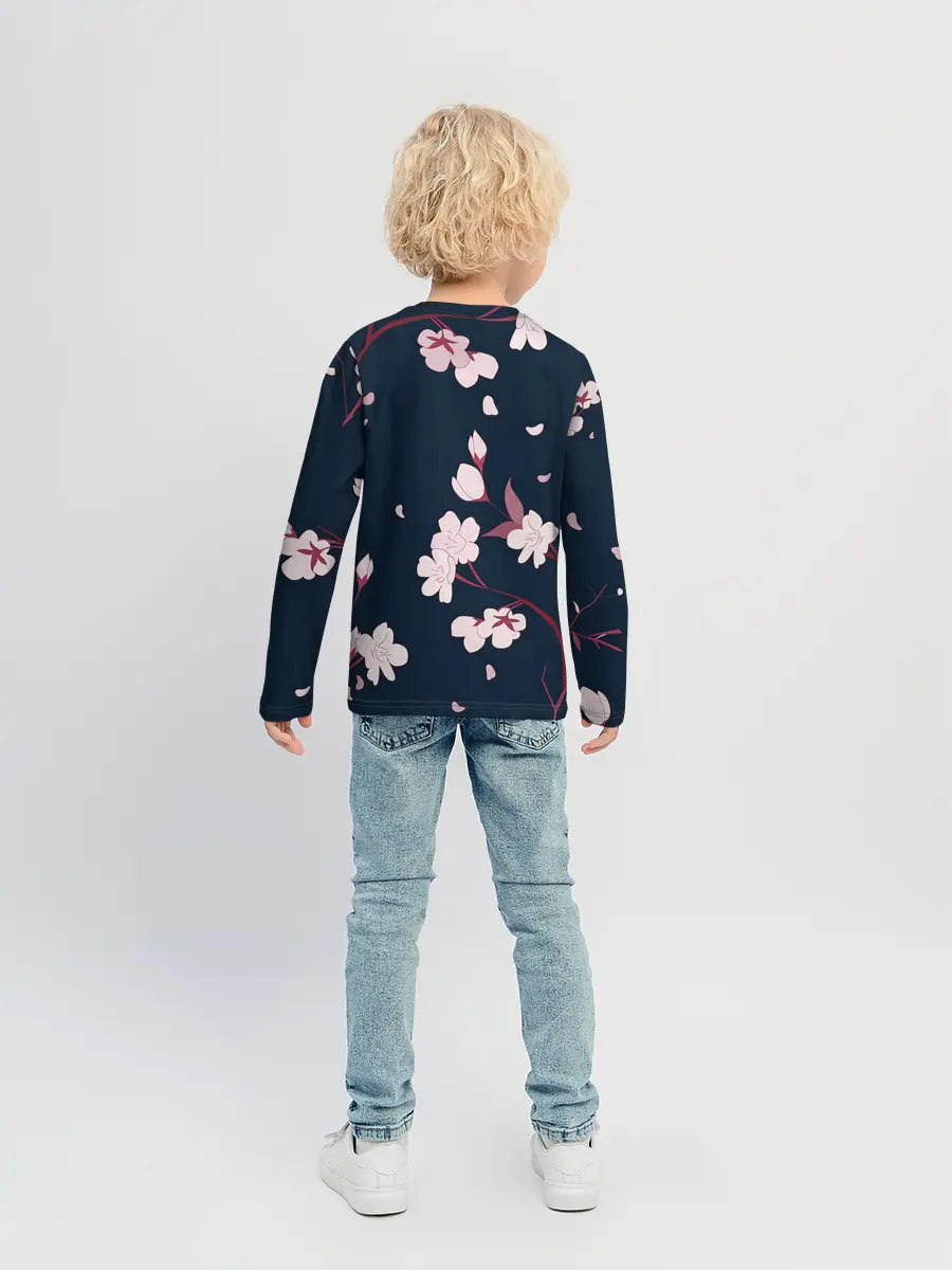 Детский лонгслив / Веточки сакуры