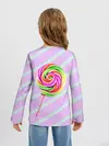 Детский лонгслив / Леденец графический фон