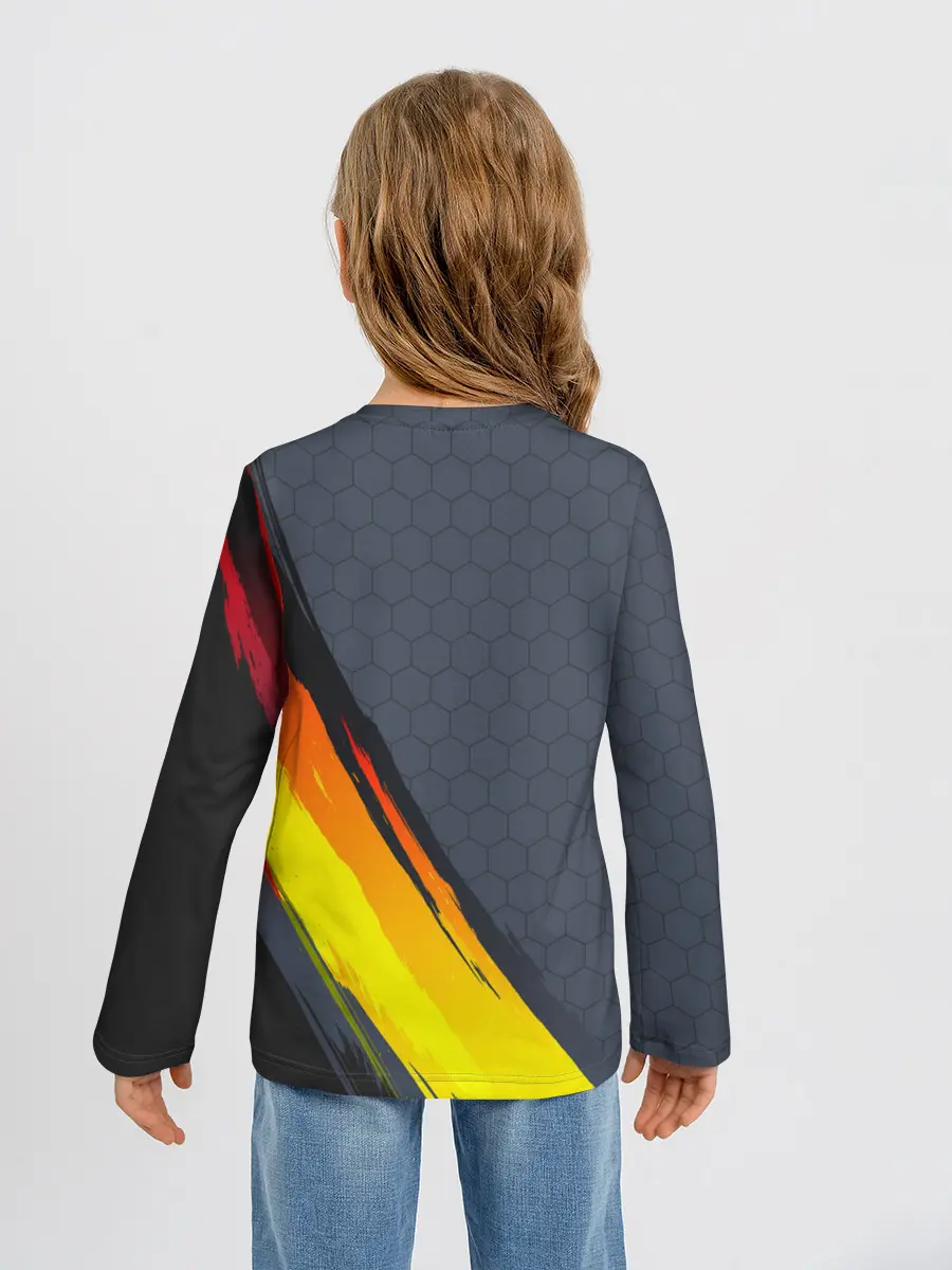 Детский лонгслив / Gray Yellow Style