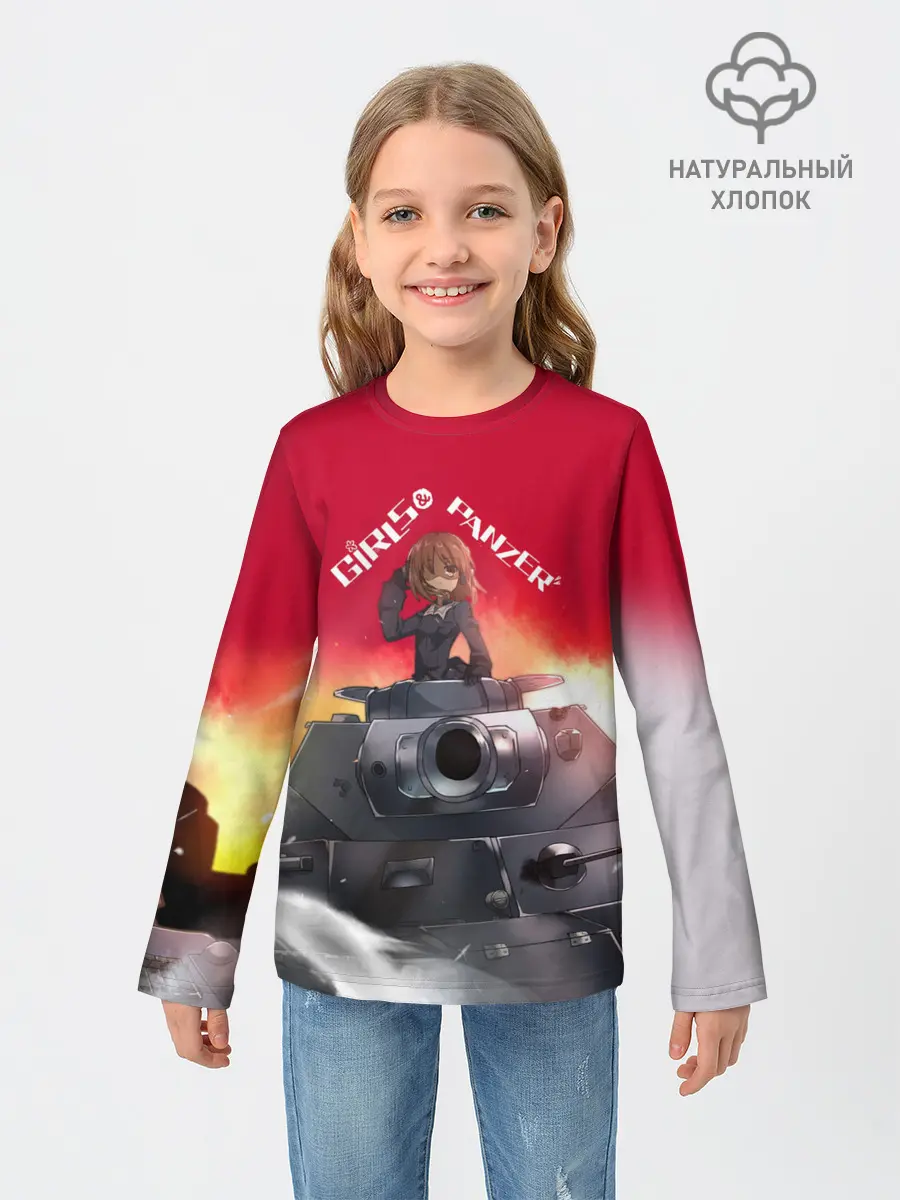 Детский лонгслив / Girls und Panzer | Девушки и танки
