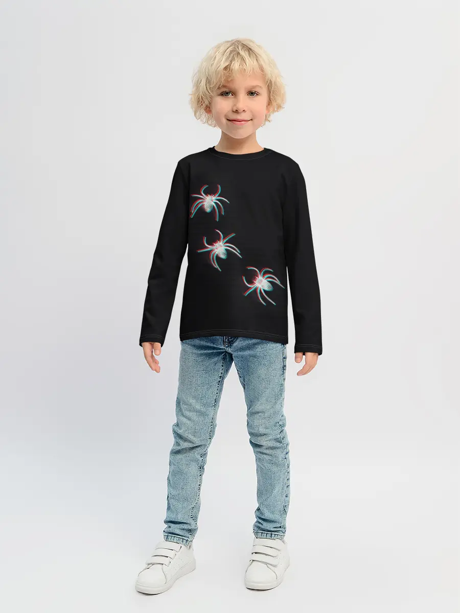 Детский лонгслив / ПАУКИ ГЛИТЧ / GLITCH SPIDERS
