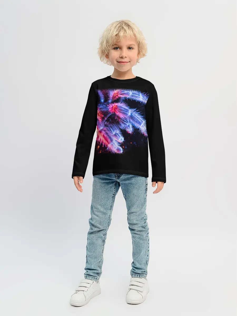 Детский лонгслив / НЕОНОВЫЙ ПАУК