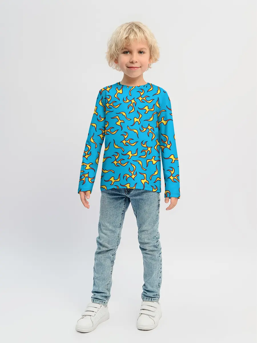 Детский лонгслив / ОГОНЬ / УЗОР / FIRE