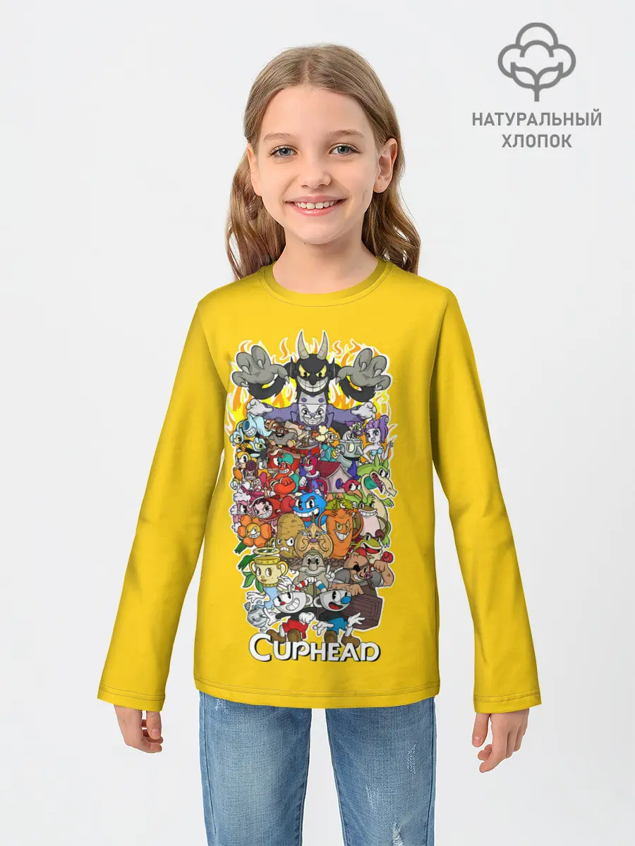 Детский лонгслив / CupHead Family