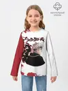 Детский лонгслив / Аста Чёрный клевер красный дым