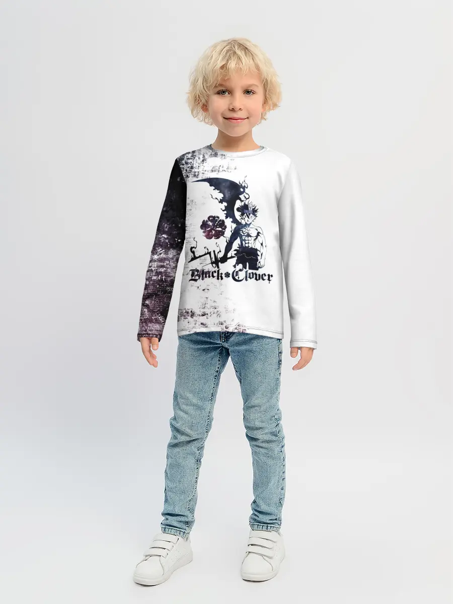 Детский лонгслив / Чёрный демонический Аста Либе