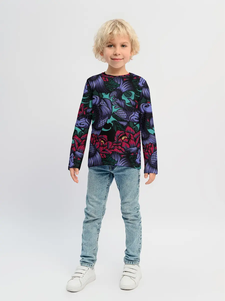 Детский лонгслив / Японские карпы