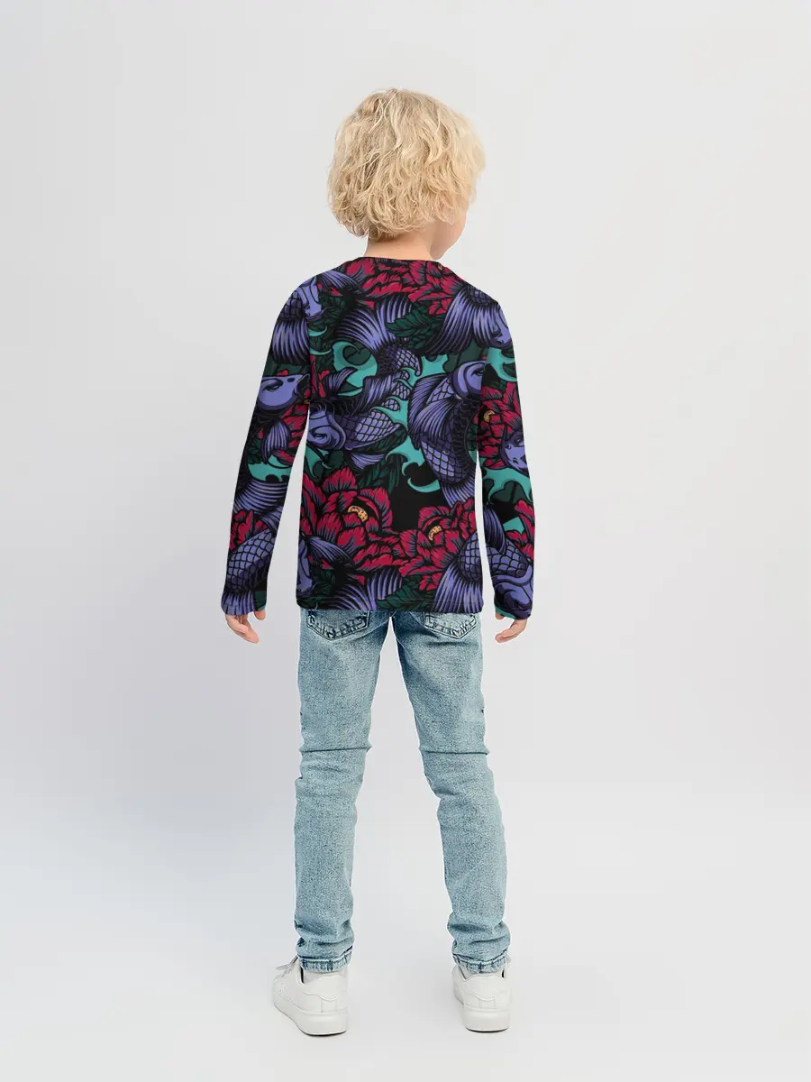 Детский лонгслив / Японские карпы