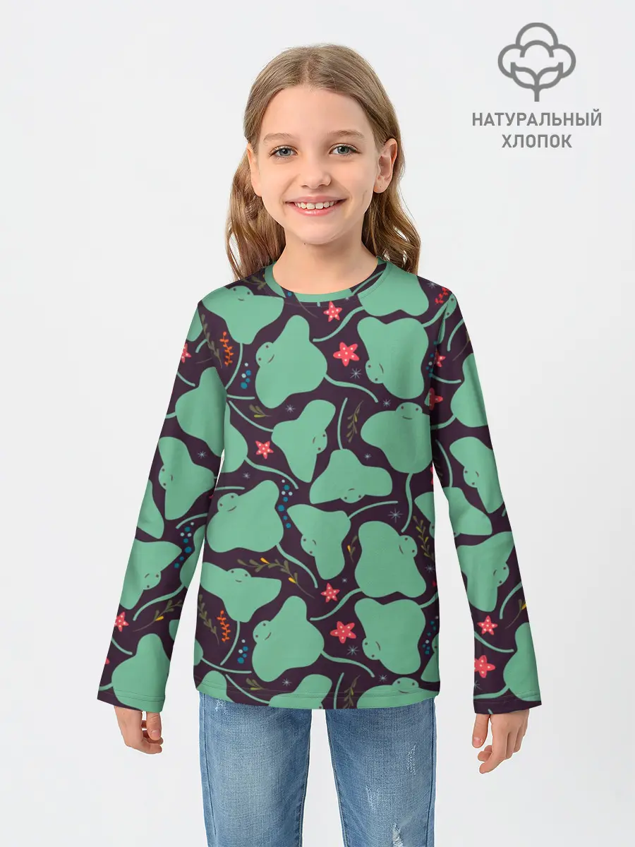 Детский лонгслив / Скаты