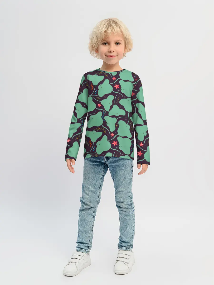 Детский лонгслив / Скаты