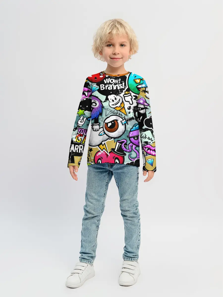 Детский лонгслив / Граффити