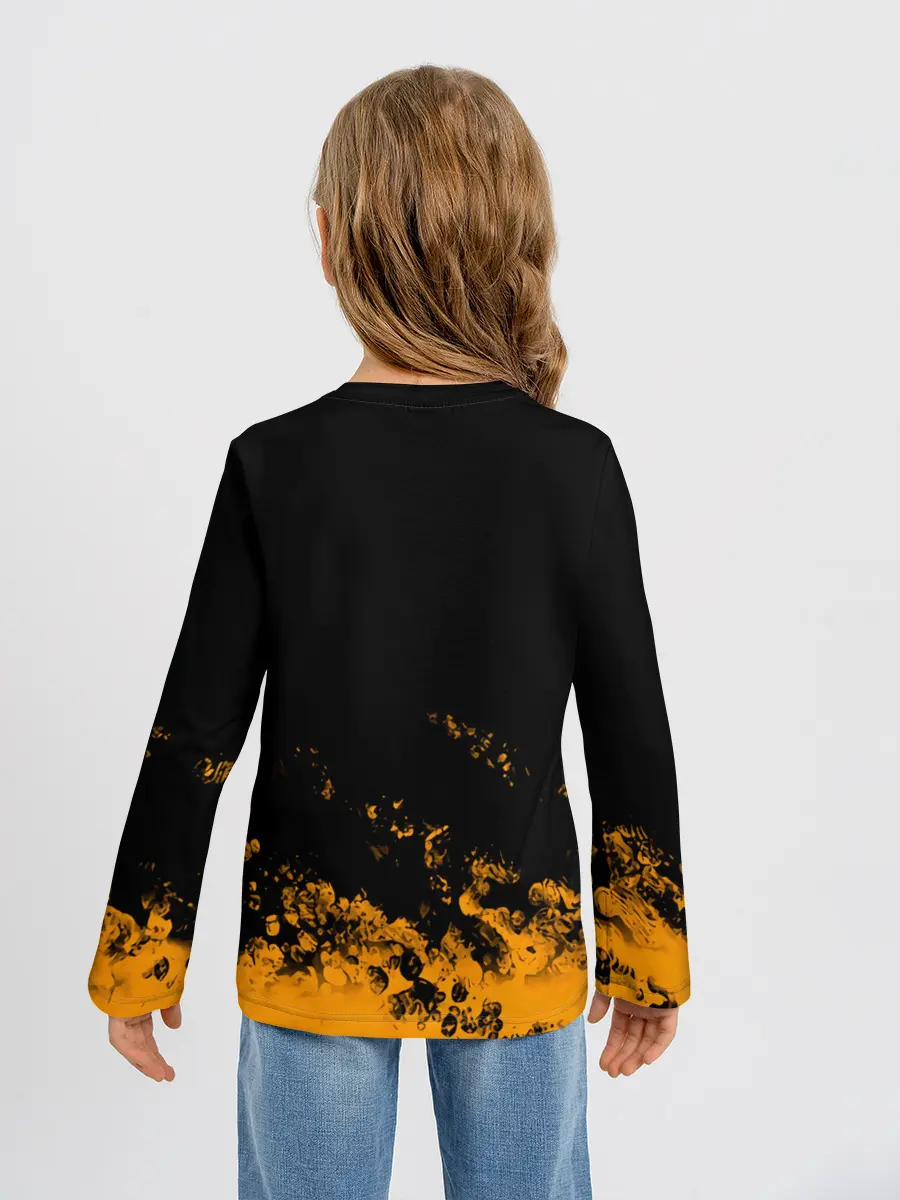 Детский лонгслив / Аста с мечом Чёрный клевер