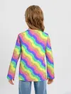 Детский лонгслив / Радужные волны