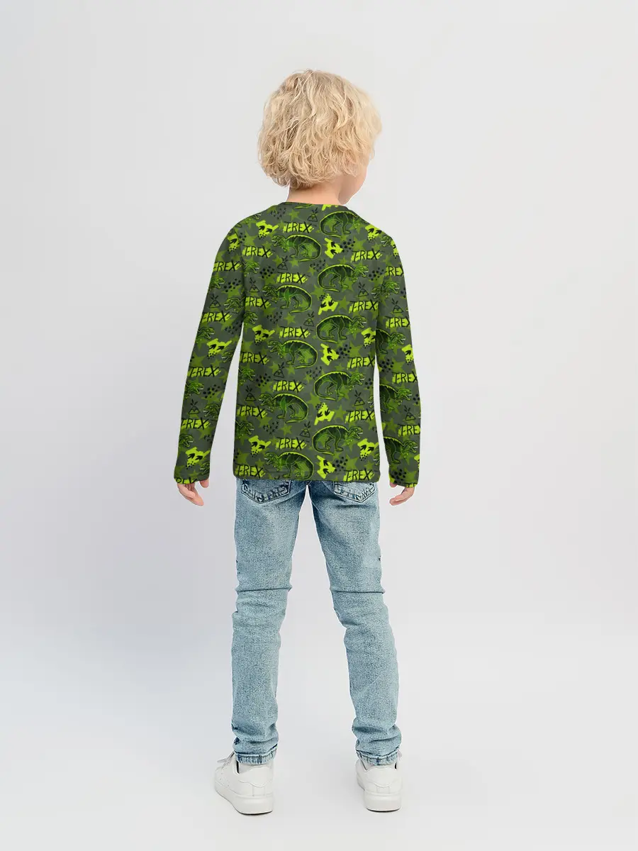Детский лонгслив / Динозавры T-rex