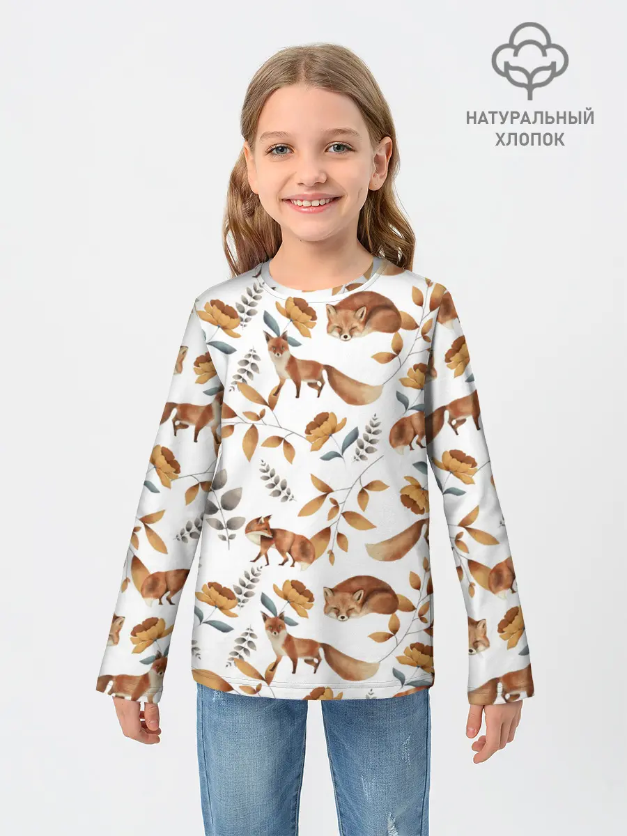 Детский лонгслив / Лиса