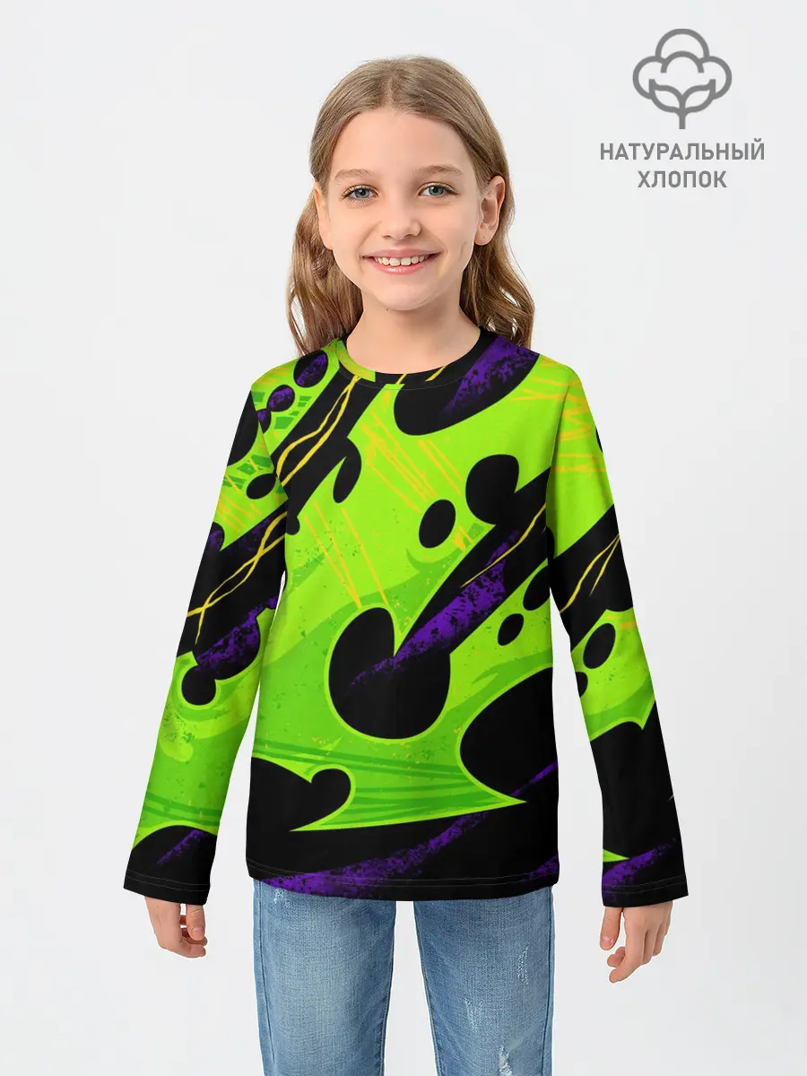 Детский лонгслив / КИСЛОТНАЯ ОРГАНИКА | НЕОНОВАЯ
