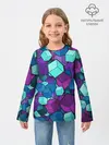 Детский лонгслив / СИРЕНЕВЫЕ КУБЫ