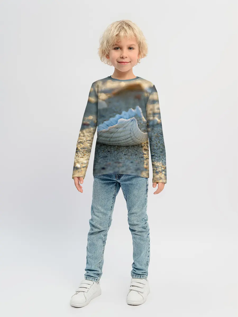Детский лонгслив / Морская ракушка