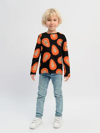 Детский лонгслив / Папайя