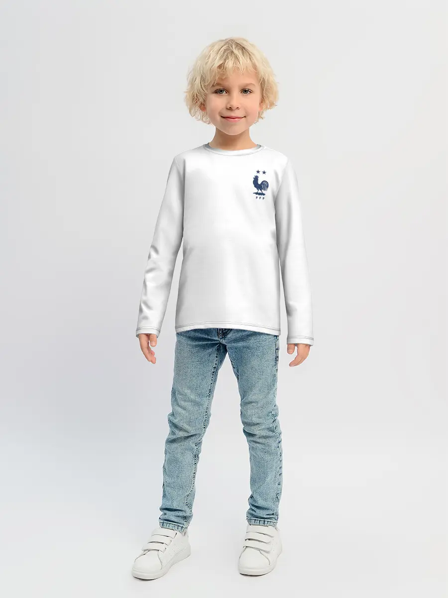 Детский лонгслив / форма сборной Франции гостевая