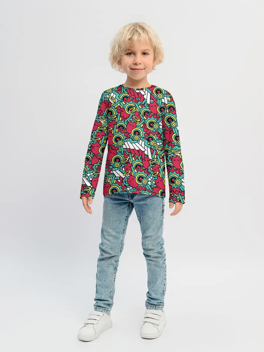 Детский лонгслив / РЭКИ КЯН ПАТТЕРН | SK8