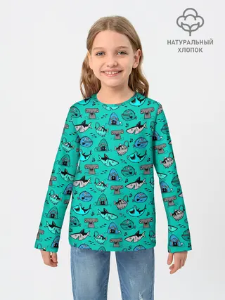 Детский лонгслив / Морские рыбки