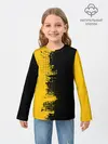 Детский лонгслив / ЧЕРНО ЖЕЛТЫЙ ГРАНЖ | GRUNGE
