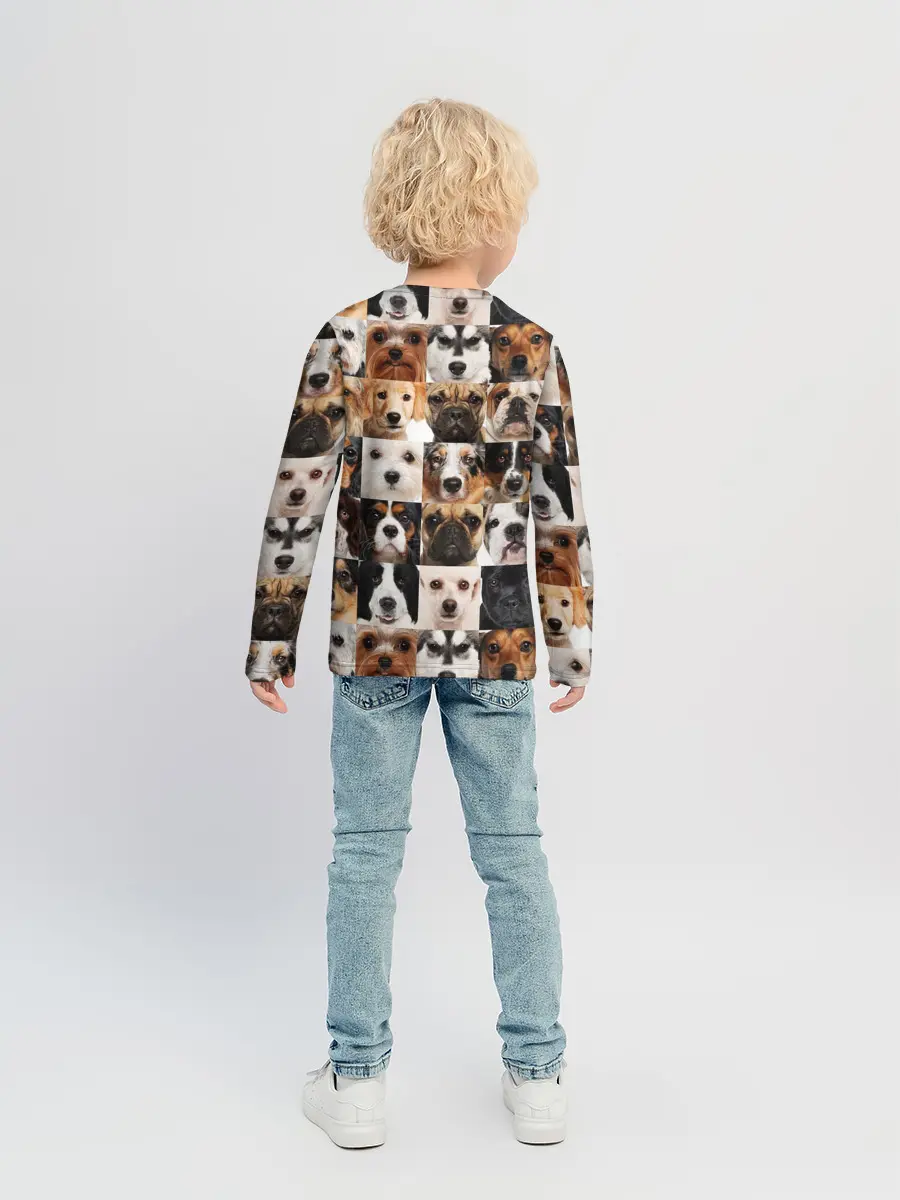 Детский лонгслив / Я ЛЮБЛЮ СОБАК / I LOVE DOGS