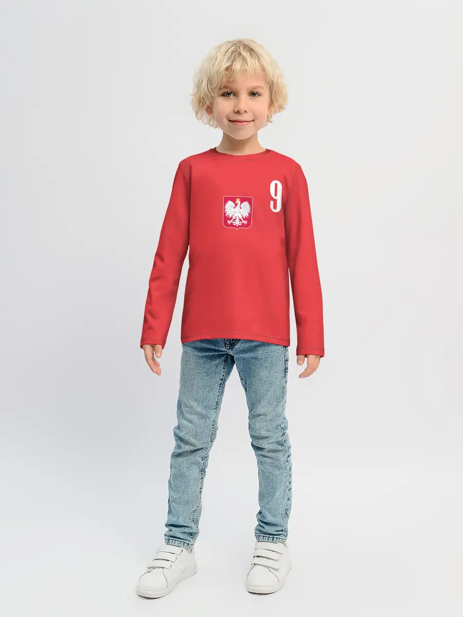 Детский лонгслив / Lewandowski Poland 9