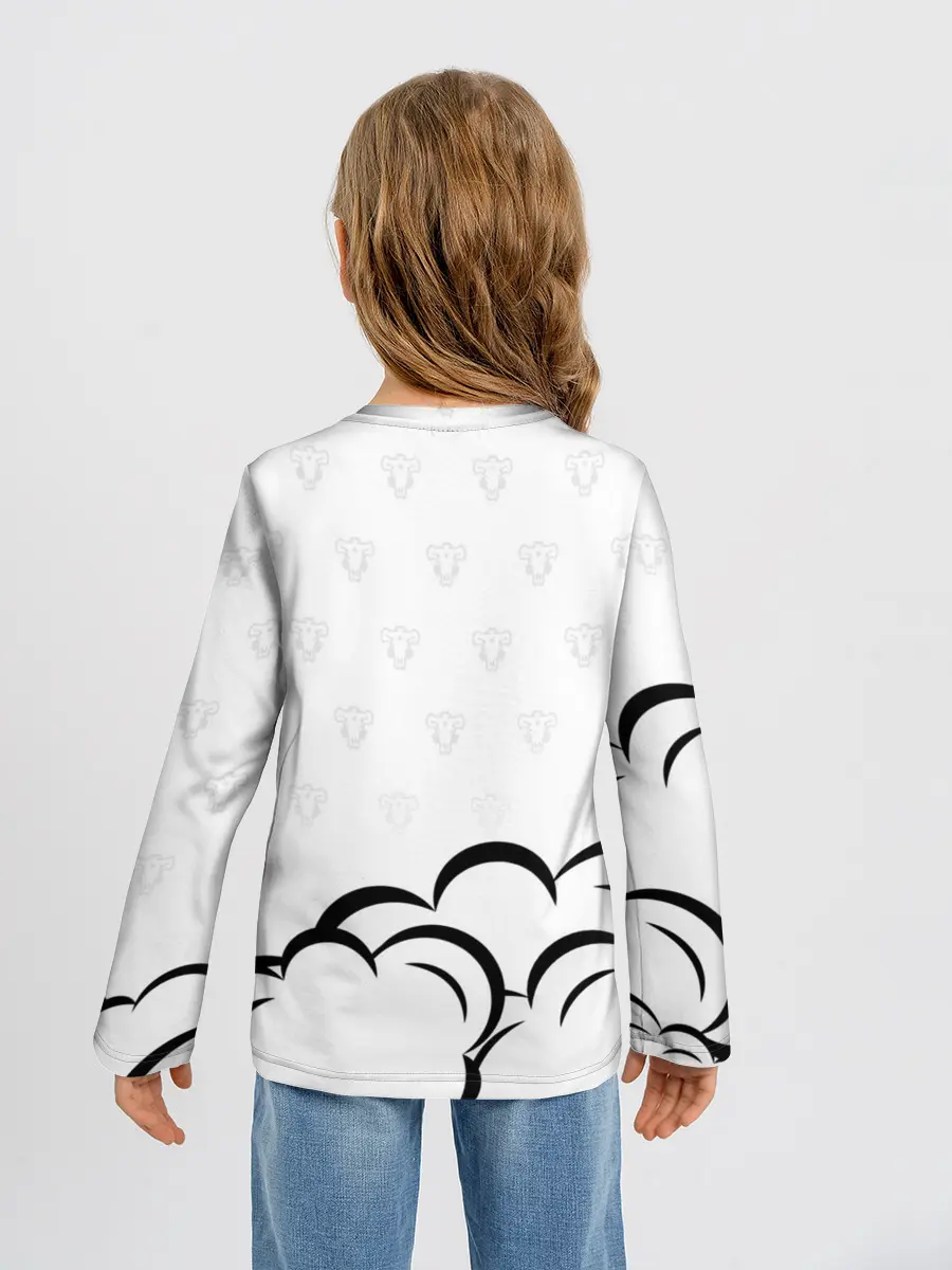 Детский лонгслив / Чёрный клевер Аста и Юно