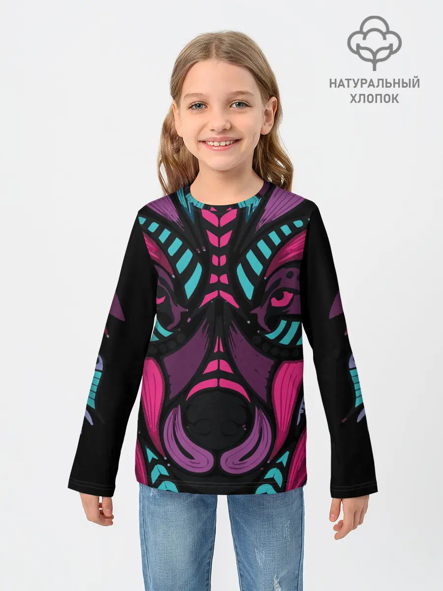 Детский лонгслив / Морда волка