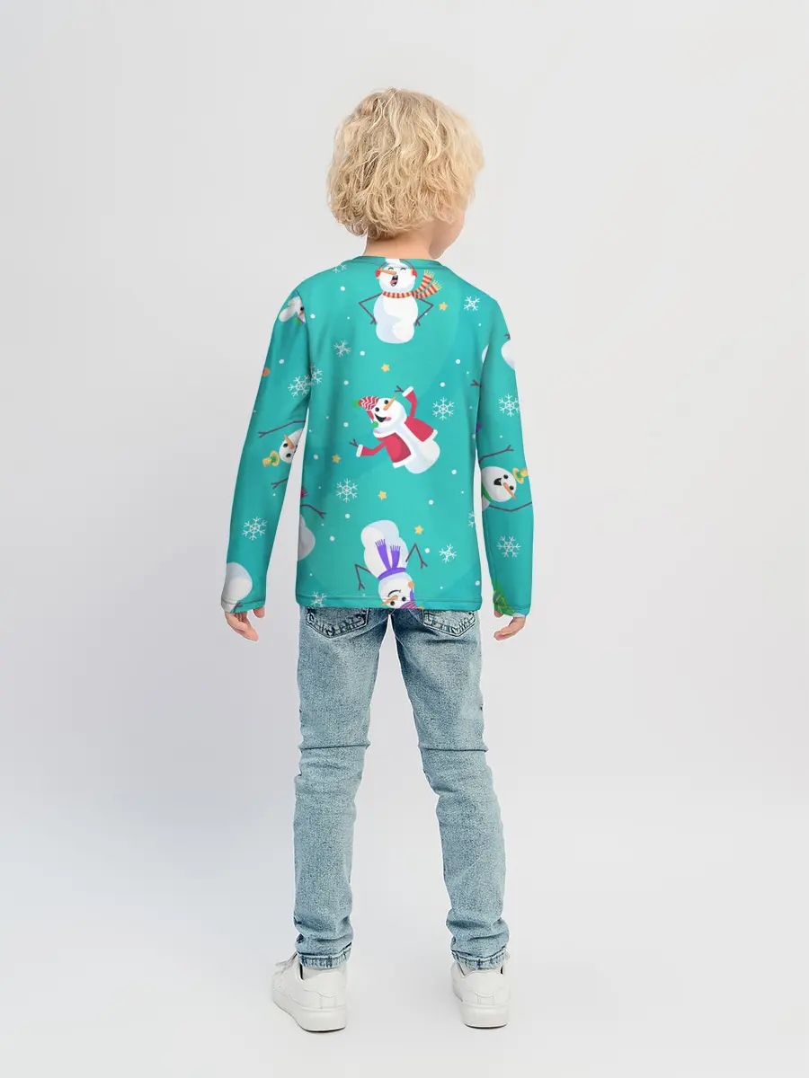 Детский лонгслив / РазНые Снеговики