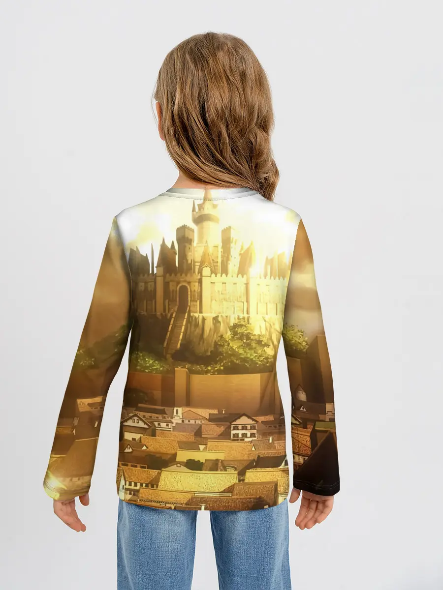 Детский лонгслив / Чёрный клевер город