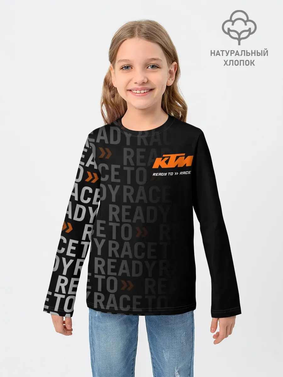 Детский лонгслив / KTM MOTORCYCLES / КТМ МОТОЦИКЛЫ
