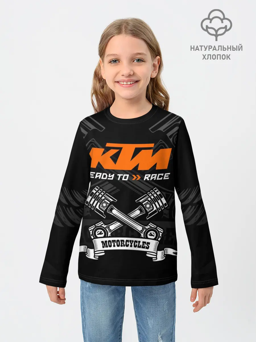 Детский лонгслив / KTM MOTORCYCLES / КТМ МОТОЦИКЛЫ