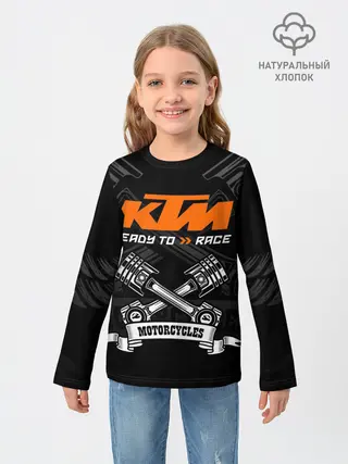 Детский лонгслив / KTM MOTORCYCLES / КТМ МОТОЦИКЛЫ