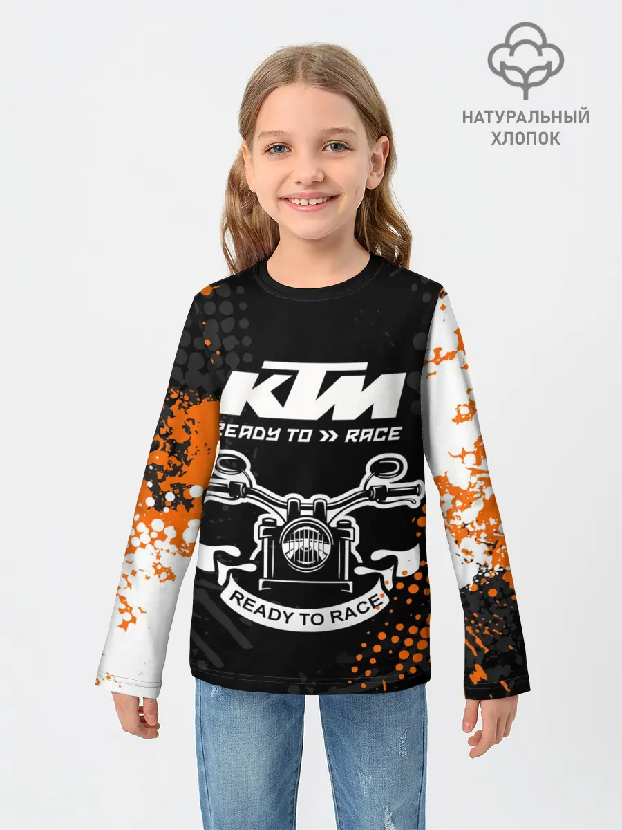 Детский лонгслив / KTM MOTORCYCLES / КТМ МОТОЦИКЛЫ