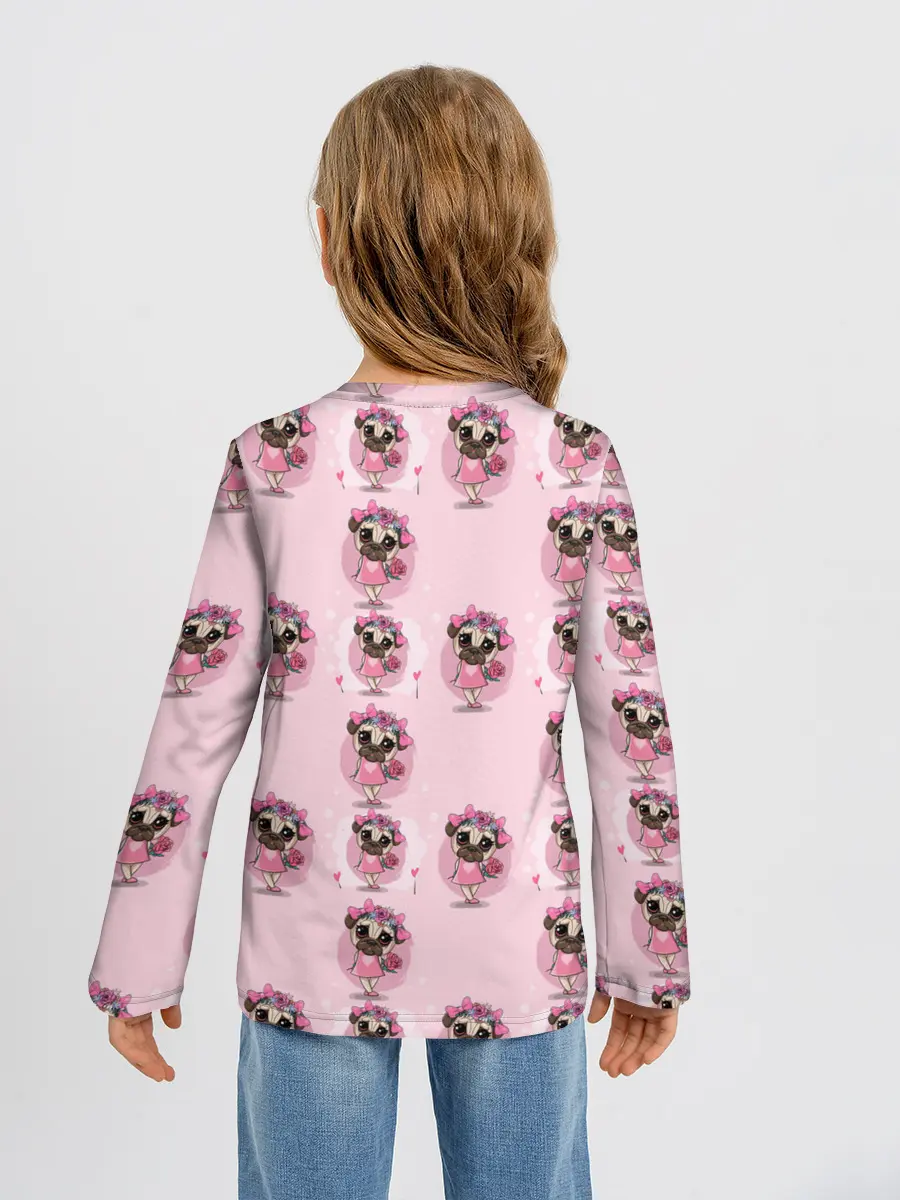 Детский лонгслив / Милая собачка