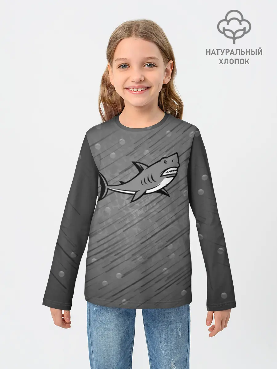 Детский лонгслив / Акула
