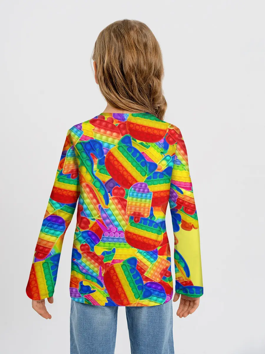 Детский лонгслив / Разные Pop It масляная краска