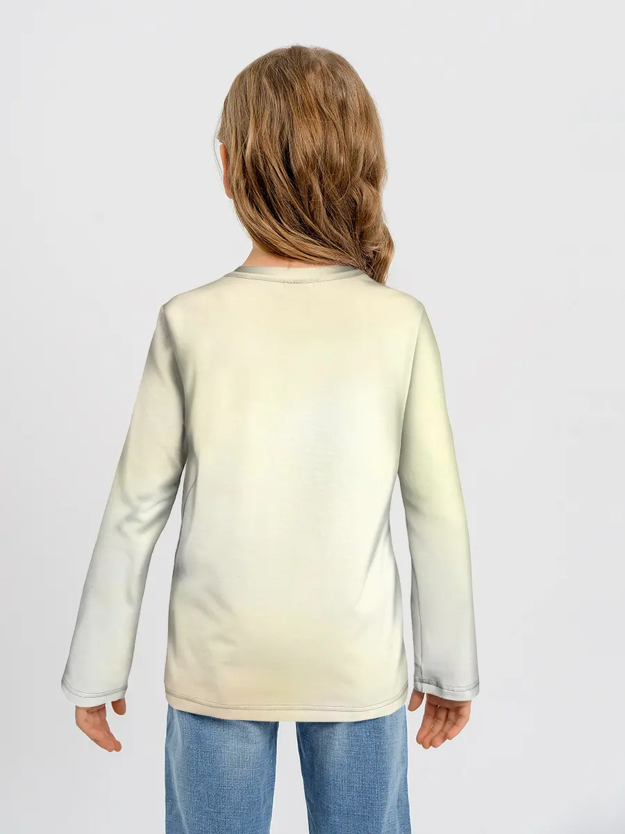 Детский лонгслив / Аста на кабане Чёрный клевер