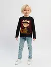 Детский лонгслив / Чёрный клевер улыбка Аста