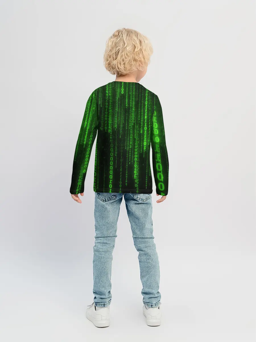 Детский лонгслив / Двоичный код