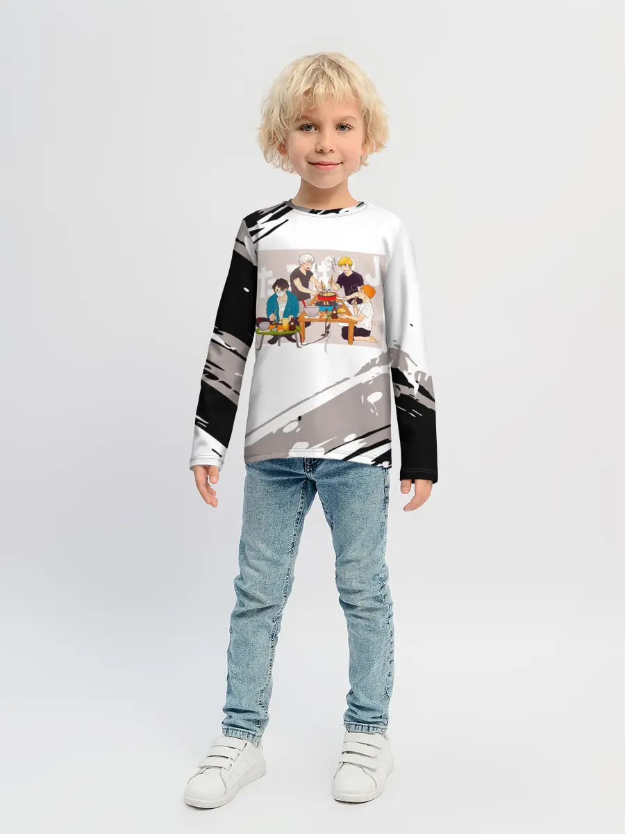 Детский лонгслив / Обед на четверых. ВОЛЕЙБОЛ!!