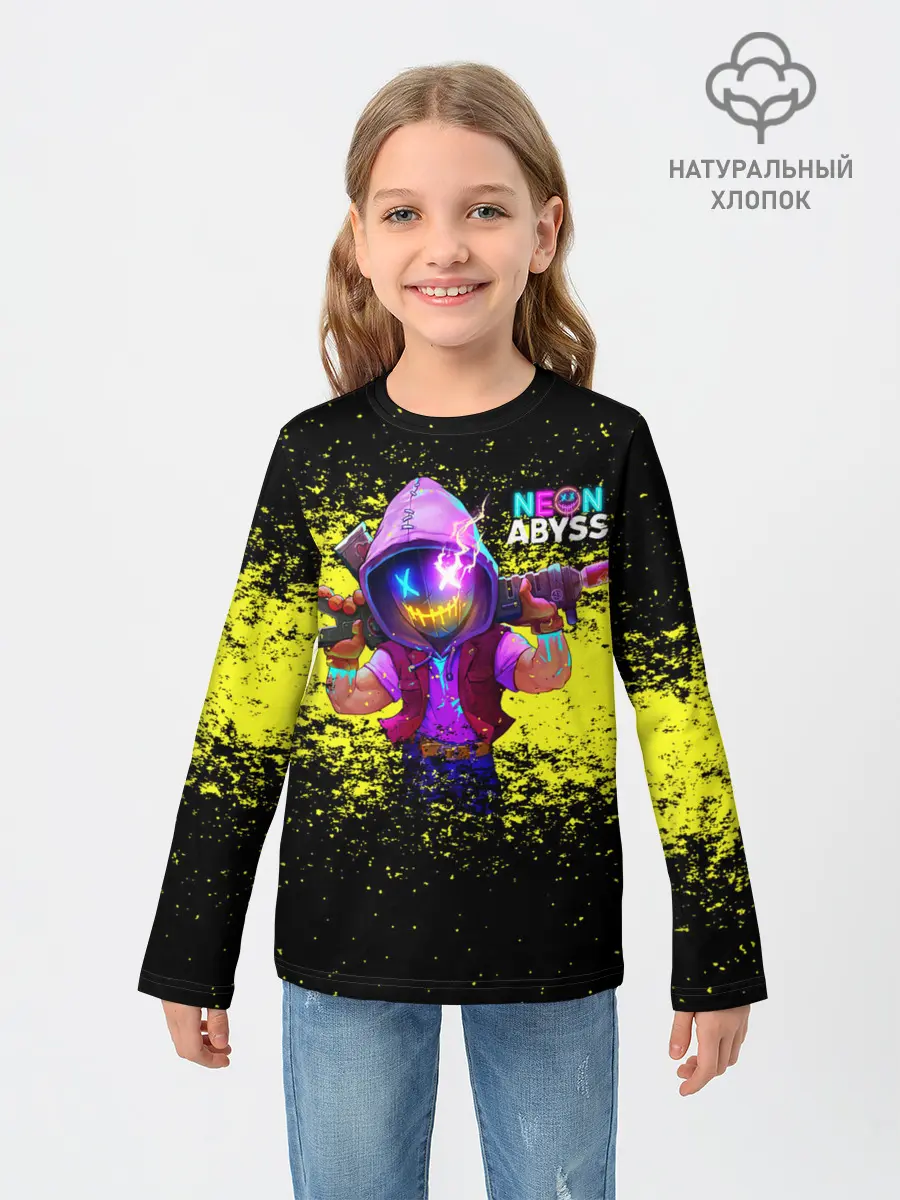 Детский лонгслив / Neon Abyss