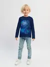 Детский лонгслив / Медуза на синем